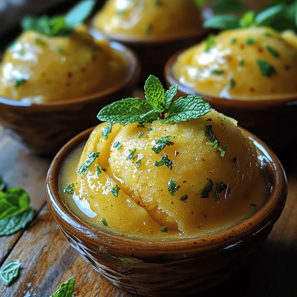 When the sun shines bright and the temperatures rise, there's nothing quite like a refreshing dessert to cool you down. Enter the Tropical Bliss Mango Lemonade Sorbet — a vibrant, fruity treat that captures the essence of summer in every spoonful. This delightful sorbet combines the luscious sweetness of ripe mangoes with the zesty brightness of fresh lemons, creating a flavor explosion that dances on your palate. Not only is this sorbet a feast for the senses, but it's also incredibly simple to make, requiring just a handful of fresh ingredients.