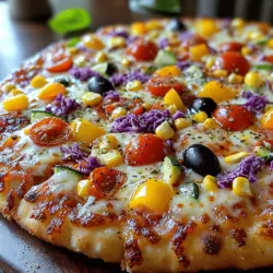 In a world where colorful, healthy meals are increasingly capturing the attention of food enthusiasts, Rainbow Veggie Crunch Pizza stands out as a delightful and nutritious option. This vibrant dish not only appeals to the eyes but also nurtures the body with a medley of fresh vegetables. The Rainbow Veggie Crunch Pizza is more than just a meal; it’s a celebration of colors, flavors, and health benefits that cater to a variety of dietary preferences, including vegetarian and gluten-free options.