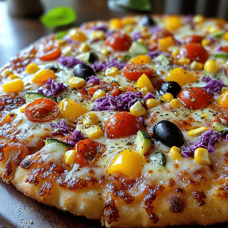 In a world where colorful, healthy meals are increasingly capturing the attention of food enthusiasts, Rainbow Veggie Crunch Pizza stands out as a delightful and nutritious option. This vibrant dish not only appeals to the eyes but also nurtures the body with a medley of fresh vegetables. The Rainbow Veggie Crunch Pizza is more than just a meal; it’s a celebration of colors, flavors, and health benefits that cater to a variety of dietary preferences, including vegetarian and gluten-free options.