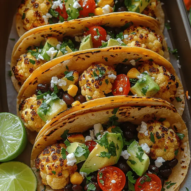 Taco night has long been a favorite tradition in many households, offering a fun and interactive way to enjoy a variety of flavors and textures. However, if you're looking to switch things up while still keeping that beloved taco essence, these Crispy Cauliflower Taco Boats are the perfect solution. This vibrant dish combines the satisfying crunch of roasted cauliflower with the endless possibilities of toppings, offering a deliciously healthy alternative to traditional tacos. As plant-based meals continue to gain popularity, these taco boats not only embrace the trend but also showcase the versatility and richness of cauliflower.
