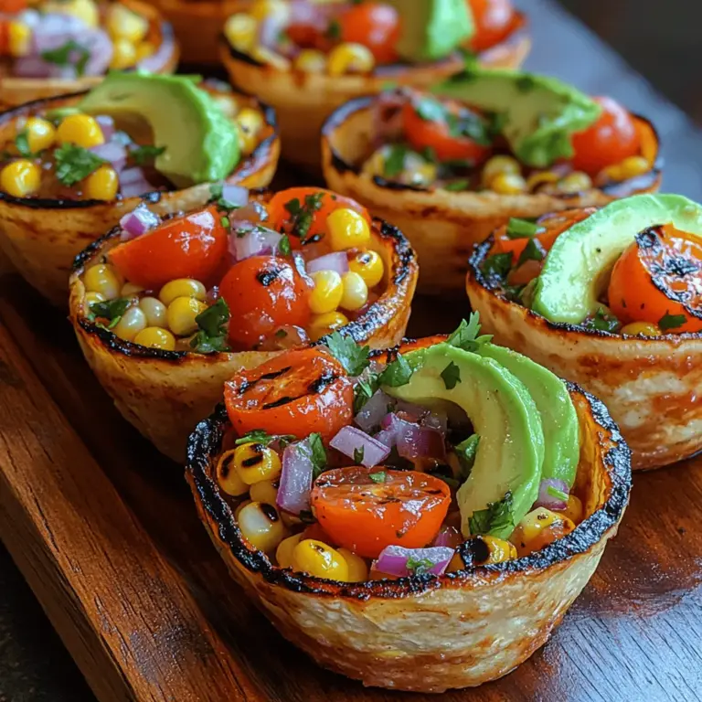 Grilled Corn Salsa Cups are more than just a tasty snack; they represent a celebration of fresh ingredients and culinary creativity. The use of seasonal produce not only enhances the flavor but also showcases the beauty and diversity of local harvests. In a world where food has become synonymous with convenience, there is something uniquely satisfying about preparing a dish that highlights the natural sweetness of fresh corn and the crispness of vibrant vegetables.