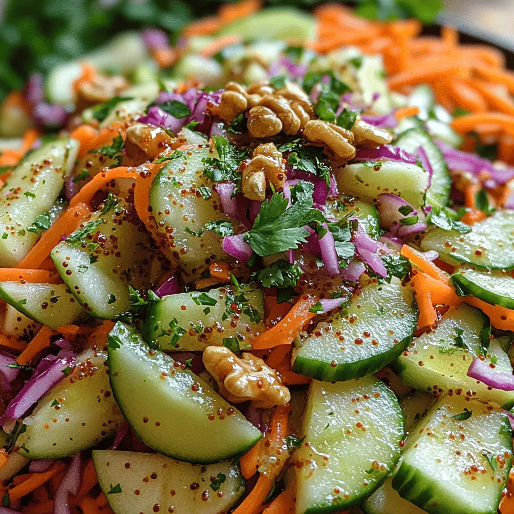 The foundation of any great dish lies in its ingredients. The Crisp & Zesty Cucumber Apple Slaw is no exception, boasting a variety of fresh produce that not only elevates the flavor but also enhances the nutritional value of the dish. Let’s take a closer look at the key components of this slaw.