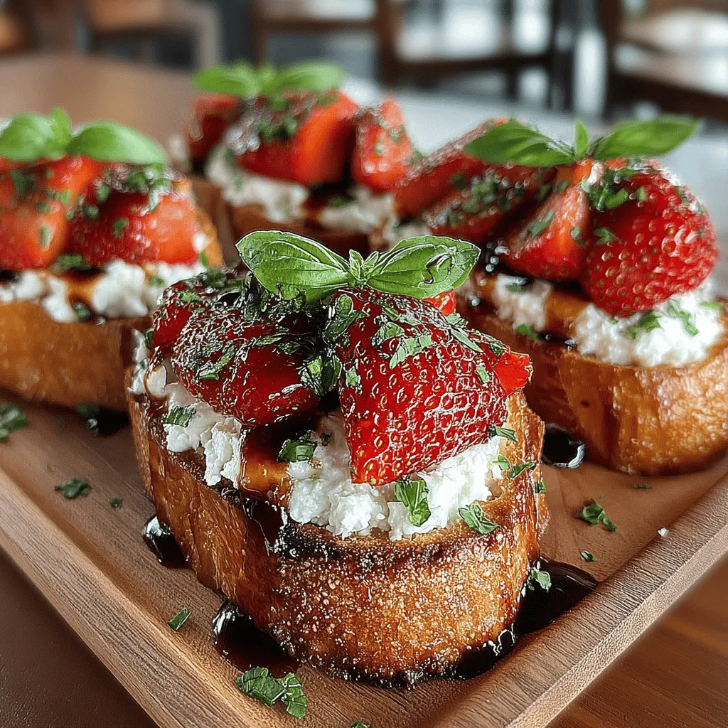 Indulging in the delightful combination of flavors found in Balsamic Strawberry Crostini is a culinary experience that elevates any gathering. This uncomplicated yet sophisticated appetizer marries the sweetness of strawberries with the tangy notes of balsamic vinegar and creamy goat cheese, creating a medley of tastes that are sure to impress your guests. The contrast of textures—from the crispness of the crostini to the smoothness of the cheese and the juiciness of the strawberries—adds an exciting dimension to each bite. In this article, we will explore the origins of crostini, the vibrant ingredients that make this dish shine, and a step-by-step guide to preparing it. Join us on this gastronomic journey as we uncover the secrets to crafting the perfect Balsamic Strawberry Crostini.