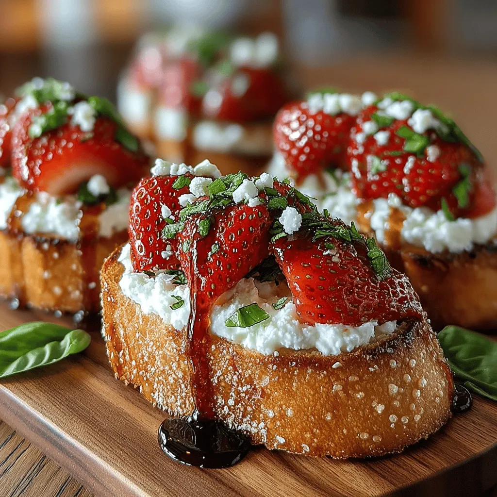 Indulging in the delightful combination of flavors found in Balsamic Strawberry Crostini is a culinary experience that elevates any gathering. This uncomplicated yet sophisticated appetizer marries the sweetness of strawberries with the tangy notes of balsamic vinegar and creamy goat cheese, creating a medley of tastes that are sure to impress your guests. The contrast of textures—from the crispness of the crostini to the smoothness of the cheese and the juiciness of the strawberries—adds an exciting dimension to each bite. In this article, we will explore the origins of crostini, the vibrant ingredients that make this dish shine, and a step-by-step guide to preparing it. Join us on this gastronomic journey as we uncover the secrets to crafting the perfect Balsamic Strawberry Crostini.