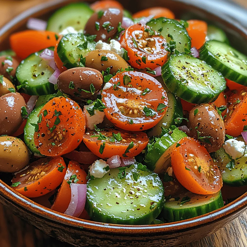 If you're looking for a refreshing and vibrant dish that embodies the essence of Mediterranean cuisine, the Zesty Greek Cucumber Tomato Salad is a perfect choice. This salad not only brings together a medley of fresh, colorful ingredients, but it also offers a burst of flavor that is both satisfying and invigorating. It's an ideal accompaniment to grilled meats, a delicious side for picnics, or even a light meal on its own. As summer approaches and the sun shines brightly, this salad becomes an irresistible option for those seeking to enjoy the season's bounty.