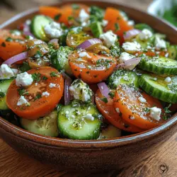 If you're looking for a refreshing and vibrant dish that embodies the essence of Mediterranean cuisine, the Zesty Greek Cucumber Tomato Salad is a perfect choice. This salad not only brings together a medley of fresh, colorful ingredients, but it also offers a burst of flavor that is both satisfying and invigorating. It's an ideal accompaniment to grilled meats, a delicious side for picnics, or even a light meal on its own. As summer approaches and the sun shines brightly, this salad becomes an irresistible option for those seeking to enjoy the season's bounty.
