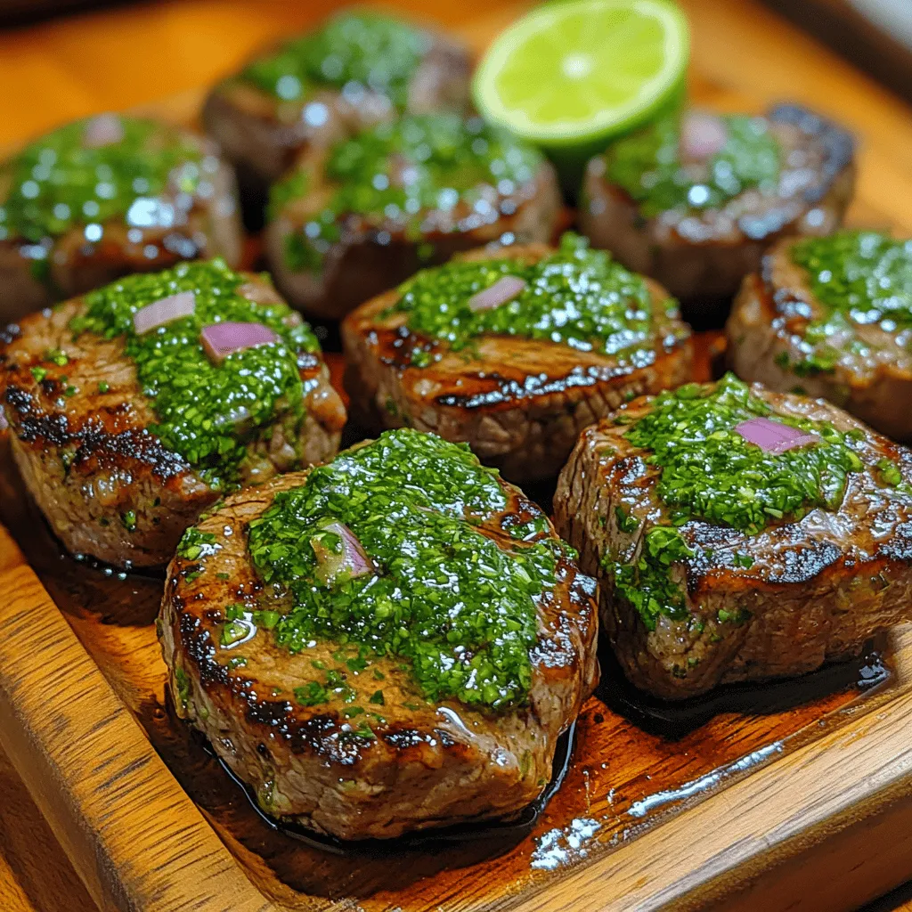 Herbaceous Chimichurri Steak Bites are a culinary delight that embodies the robust flavors and vibrant culinary traditions of South America, specifically Argentina. This dish features tender morsels of steak infused with a zesty, aromatic chimichurri sauce that is as versatile as it is delicious. Whether served as a tantalizing appetizer or a satisfying main course, these steak bites are sure to impress anyone at your dining table.