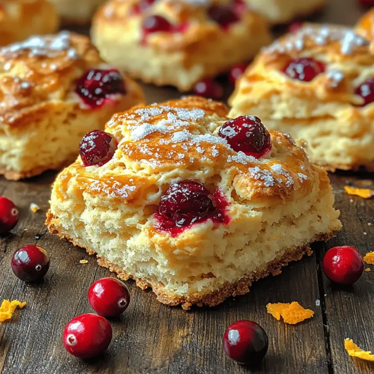 Baking scones is an experience that invokes the senses, filling the kitchen with enchanting aromas and promising a delightful treat. There's something incredibly satisfying about crafting these tender, flaky pastries, especially when they are infused with the vibrant flavors of tart cranberries and zesty oranges. The combination of these two ingredients creates a unique taste sensation that balances sweetness and acidity, making each bite a burst of flavor.