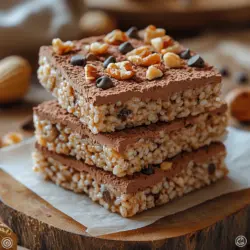 If you’re in search of a delightful snack that combines taste, nutrition, and convenience, look no further than crunchy peanut butter rice bars. These bars are not only a treat for your taste buds but also a powerhouse of energy, making them perfect for busy days, post-workout recovery, or a sweet indulgence any time you need a little pick-me-up. With their satisfying crunch and rich flavors, these bars appeal to both children and adults alike, becoming an instant favorite in any household.
