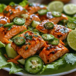 In the world of modern cuisine, the trend towards healthier and lighter meal options continues to gain momentum. Among the myriad of choices available, Sweet Chili Salmon Lettuce Wraps stand out as a delicious and nutritious alternative that caters to both flavor and dietary needs. These wraps are not only a feast for the eyes but also a perfect blend of textures and tastes, marrying the tender richness of salmon with the crisp freshness of lettuce and the vibrant zing of sweet chili sauce. As more people seek to incorporate lighter dishes into their meals, lettuce wraps have emerged as an appealing option for those looking to enjoy satisfying flavors without the heaviness often associated with traditional wraps or sandwiches.