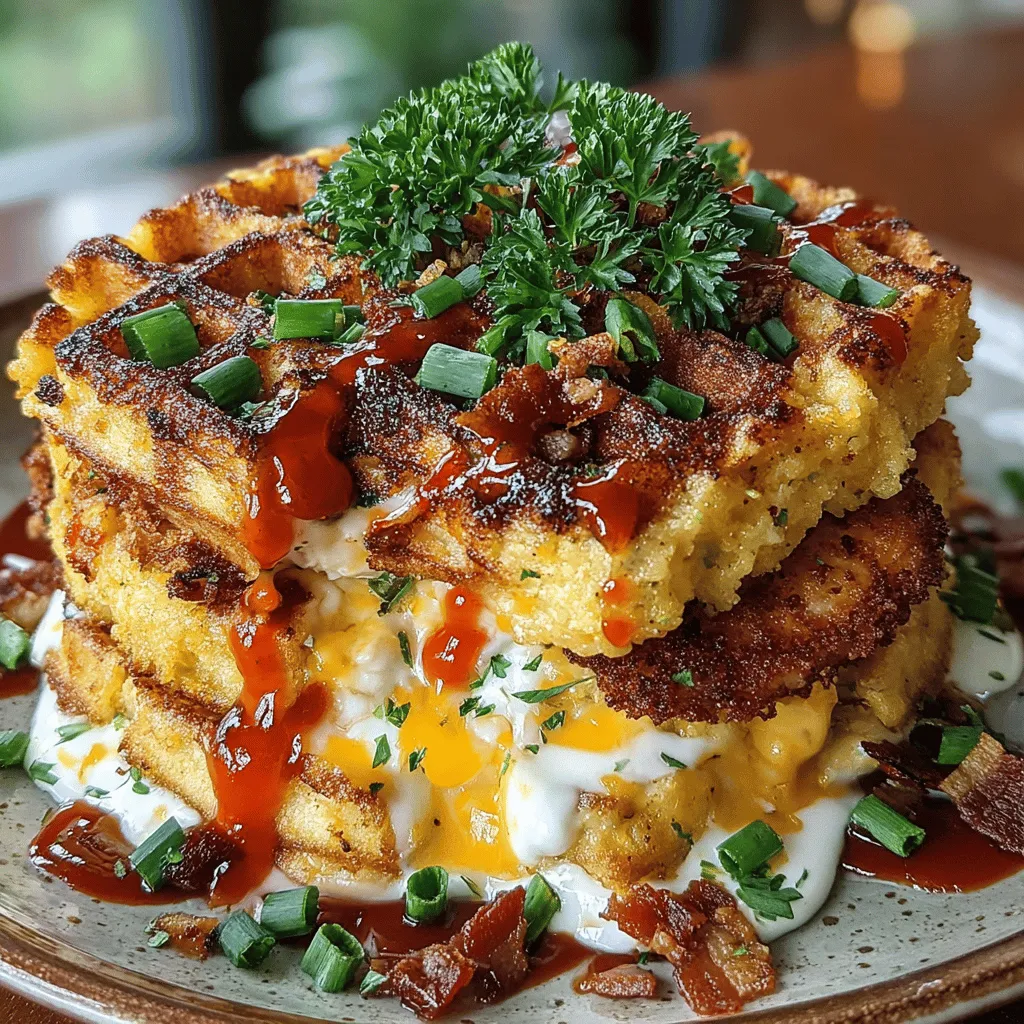 Cajun Chicken & Grits Waffle Stacks are an exciting and mouthwatering fusion that celebrates the essence of Southern comfort food while adding a modern twist. This innovative dish harmoniously blends the bold, spicy flavors of Cajun chicken with the creamy, rich texture of grits, all tucked between crispy, cheesy waffles. If you're searching for a dish that can elevate your brunch game or serve as a unique dinner option, these waffle stacks are sure to impress both your family and guests. With every bite, you’ll experience a delightful mix of textures and tastes that are as satisfying as they are delicious.