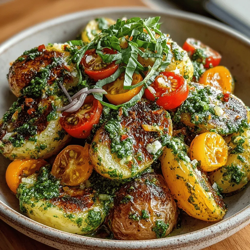 Basil Pesto Potato Salad represents a delightful fusion of classic and contemporary culinary styles, infusing the traditional potato salad with the vibrant and aromatic essence of homemade basil pesto. This dish is not just a side; it’s an experience, perfect for elevating any gathering—from summer barbecues and picnics to casual family dinners. With its vivid colors and rich flavors, this salad is bound to impress not just the palate but the eyes as well.