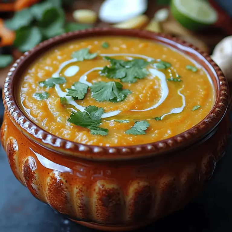 Creamy soups have a special place in the culinary world, universally adored for their luxurious texture and comforting warmth. They evoke feelings of home, nourishment, and satisfaction, making them a staple in kitchens around the globe. One such delightful recipe that embodies these qualities is the Velvety Carrot Ginger Bliss. This soup not only tantalizes the taste buds but also offers a myriad of health benefits, making it a perfect addition to your meal rotation.