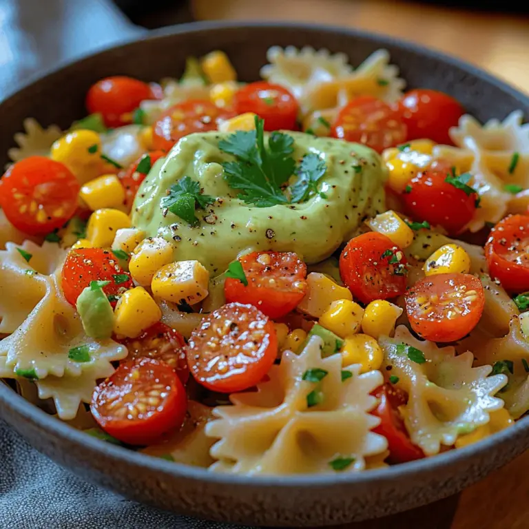 As the days grow warmer and sunshine beckons outdoor gatherings, the craving for fresh, vibrant meals becomes irresistible. Enter the Creamy Avocado Pasta Salad, a dish that perfectly balances convenience, flavor, and health. This delightful salad is not just a feast for the eyes; it combines the rich creaminess of avocados with the satisfying texture of pasta and an array of colorful vegetables. Ideal for potlucks, barbecues, or a simple family dinner, this salad promises to be a crowd-pleaser while nourishing your body with wholesome ingredients.