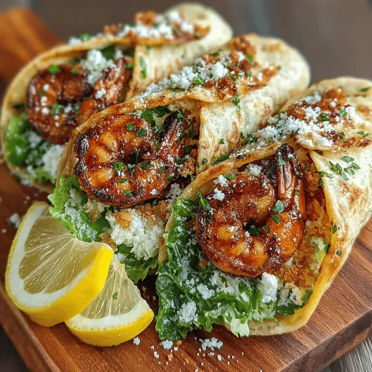In the realm of quick and satisfying meals, Grilled Shrimp Caesar Wraps shine as a delectable choice. Combining the fresh flavors of succulent shrimp with the classic Caesar salad elements wrapped in a soft tortilla, this recipe is perfect for lunch, dinner, or even a picnic. With a balance of protein, greens, and creamy dressing, these wraps are not only delicious but also easy to prepare. Whether you’re hosting a summer gathering or simply looking for a quick weeknight dinner, these wraps will impress your family and friends alike. This article will guide you through the steps of creating this delightful dish, ensuring that you can serve up a satisfying meal in no time.