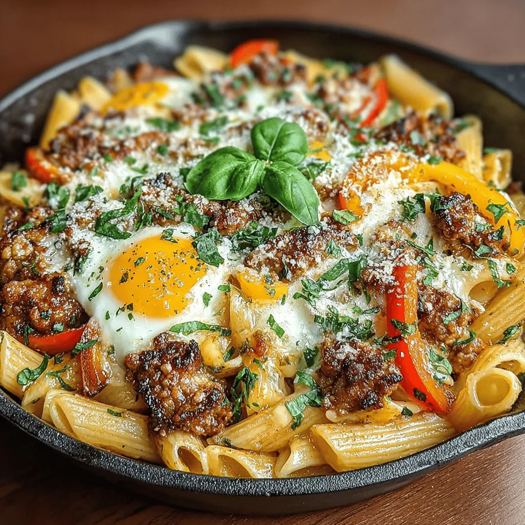 When it comes to weeknight dinners, simplicity and flavor are key. The Creamy Sausage & Pepper Pasta Skillet offers an irresistible blend of savory sausage, vibrant bell peppers, and creamy sauce, all brought together in one convenient dish. This recipe is perfect for busy families or anyone looking to prepare a delicious meal without spending hours in the kitchen. With its straightforward cooking method and minimal cleanup, this skillet meal is destined to become a favorite in your household.