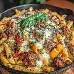 When it comes to weeknight dinners, simplicity and flavor are key. The Creamy Sausage & Pepper Pasta Skillet offers an irresistible blend of savory sausage, vibrant bell peppers, and creamy sauce, all brought together in one convenient dish. This recipe is perfect for busy families or anyone looking to prepare a delicious meal without spending hours in the kitchen. With its straightforward cooking method and minimal cleanup, this skillet meal is destined to become a favorite in your household.