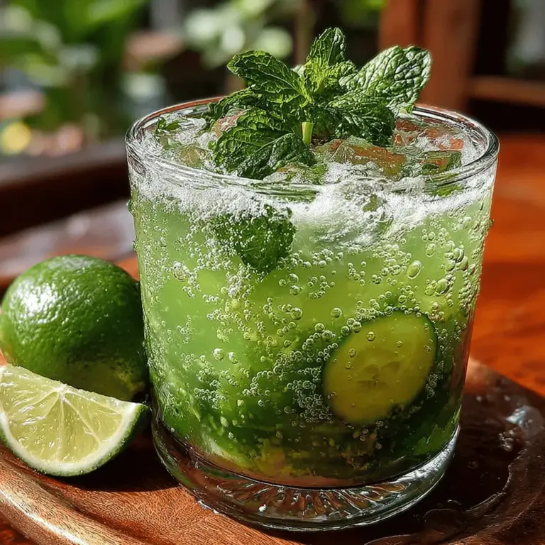As the temperatures rise and the sun shines bright, there's nothing quite like a refreshing beverage to quench your thirst and invigorate your senses. Enter the Cucumber Lime Sparkling Cooler—a delightful concoction that embodies the essence of summer. This drink artfully marries the crisp, cool flavor of cucumber with the zesty brightness of lime, making it the perfect thirst-quencher for those warm, sun-soaked days. Not only does this drink tantalize the taste buds, but its vibrant colors and enticing presentation also make it a feast for the eyes, ideal for gatherings or a relaxing afternoon at home.