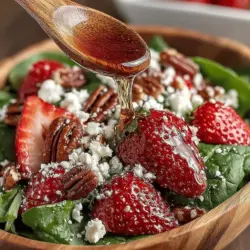 As the seasons shift and warmer days beckon, the allure of fresh, vibrant ingredients becomes irresistible. Enter the Refreshingly Sweet Strawberry Spinach Salad, a delightful dish that embodies the essence of spring and summer. This salad is not just a feast for the senses with its bright colors and tantalizing flavors; it also offers a wealth of health benefits that make it a perfect addition to your meal rotation. With the sweet juiciness of strawberries paired harmoniously with the earthy notes of fresh spinach, this salad is an easy-to-make option that suits a variety of occasions, from casual family dinners to elegant gatherings.