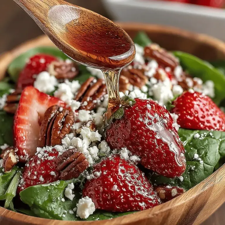 As the seasons shift and warmer days beckon, the allure of fresh, vibrant ingredients becomes irresistible. Enter the Refreshingly Sweet Strawberry Spinach Salad, a delightful dish that embodies the essence of spring and summer. This salad is not just a feast for the senses with its bright colors and tantalizing flavors; it also offers a wealth of health benefits that make it a perfect addition to your meal rotation. With the sweet juiciness of strawberries paired harmoniously with the earthy notes of fresh spinach, this salad is an easy-to-make option that suits a variety of occasions, from casual family dinners to elegant gatherings.