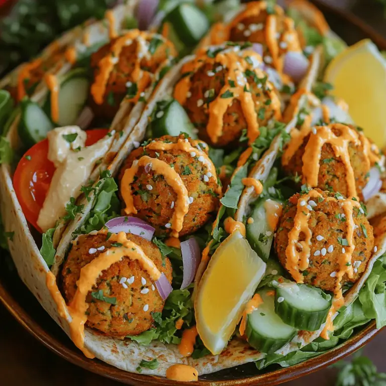 Falafel has emerged as a cornerstone of vegetarian cuisine, celebrated for its rich flavors and satisfying texture. As a popular Middle Eastern dish, it has transcended its cultural roots to become a beloved option in kitchens across the globe. The Crispy Falafel Veggie Wrap is a perfect example of how this humble dish can transform into a convenient, healthy meal that caters to a variety of dietary preferences. Packed with proteins, fresh vegetables, and vibrant flavors, this wrap not only serves as a filling meal but also as a delightful culinary experience.