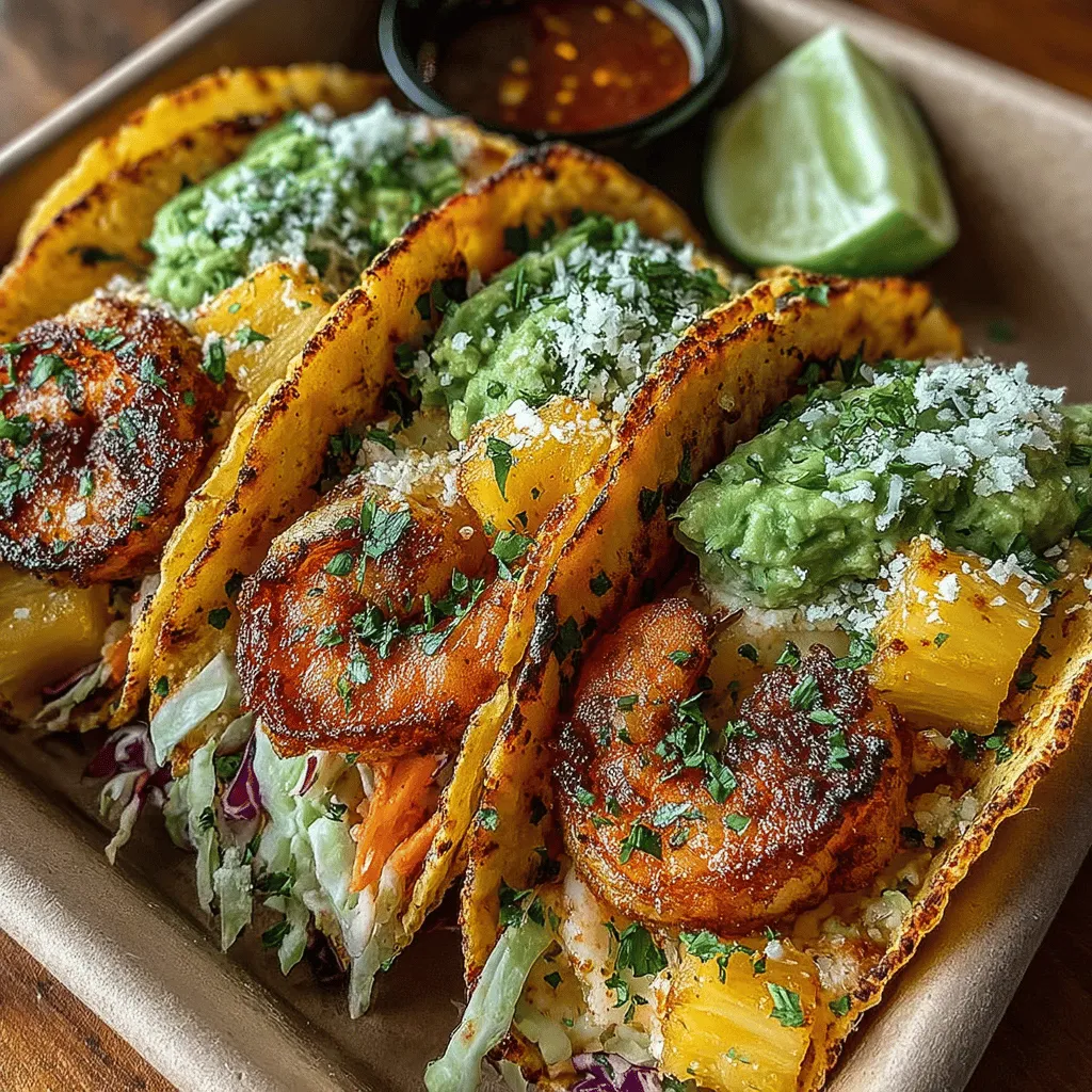 In the realm of culinary delights, few dishes can evoke the vibrant flavors and sun-soaked essence of tropical cuisine quite like Quick Grilled Shrimp & Pineapple Tacos. This recipe is not only a feast for the taste buds but also a celebration of fresh ingredients and simple preparation techniques. Imagine sinking your teeth into a warm tortilla filled with succulent shrimp marinated in zesty spices, complemented by the sweetness of juicy pineapple. The combination creates a delightful balance of sweet and savory flavors that transports you straight to a beachside paradise.