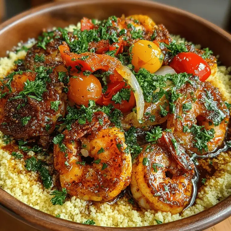 If you’re in search of a dish that marries bold flavors with ease of preparation, look no further than Smoky Paprika Shrimp and Couscous. This Mediterranean-inspired recipe boasts a perfect balance of ingredients that come together to create a symphony of taste, making it an appealing choice for both casual weeknight dinners and special gatherings. The dish features succulent shrimp seasoned with smoky paprika, complemented by a colorful medley of fresh vegetables and fluffy couscous that absorbs all the rich flavors.