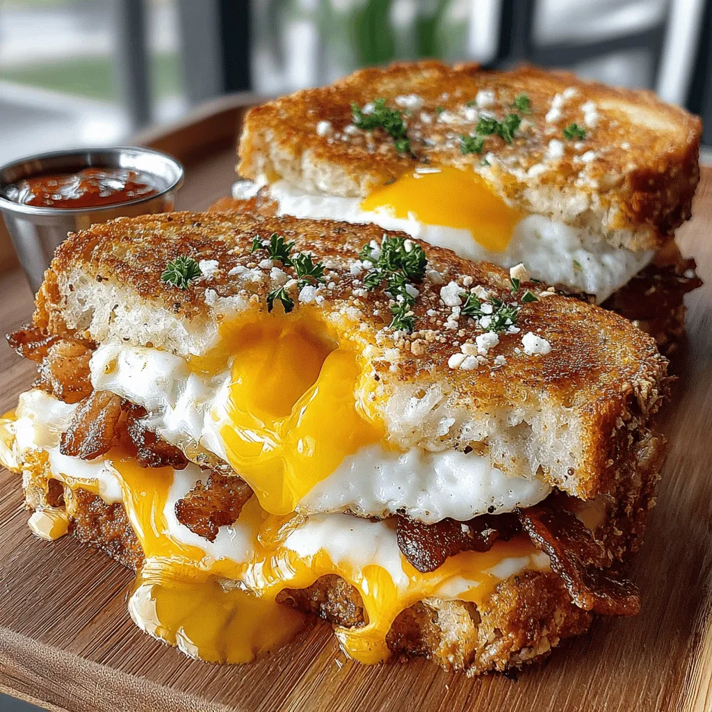 When it comes to breakfast, the options are endless, but few dishes evoke the same comfort and satisfaction as the Breakfast Bliss Grilled Cheese. This gourmet twist on a classic favorite combines the rich flavors of sharp cheddar, crispy bacon, and perfectly fried eggs, all nestled between buttery slices of sourdough bread. The result? A mouthwatering sandwich that transforms breakfast into a culinary delight.