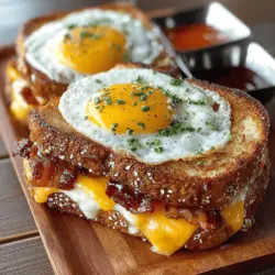 When it comes to breakfast, the options are endless, but few dishes evoke the same comfort and satisfaction as the Breakfast Bliss Grilled Cheese. This gourmet twist on a classic favorite combines the rich flavors of sharp cheddar, crispy bacon, and perfectly fried eggs, all nestled between buttery slices of sourdough bread. The result? A mouthwatering sandwich that transforms breakfast into a culinary delight.