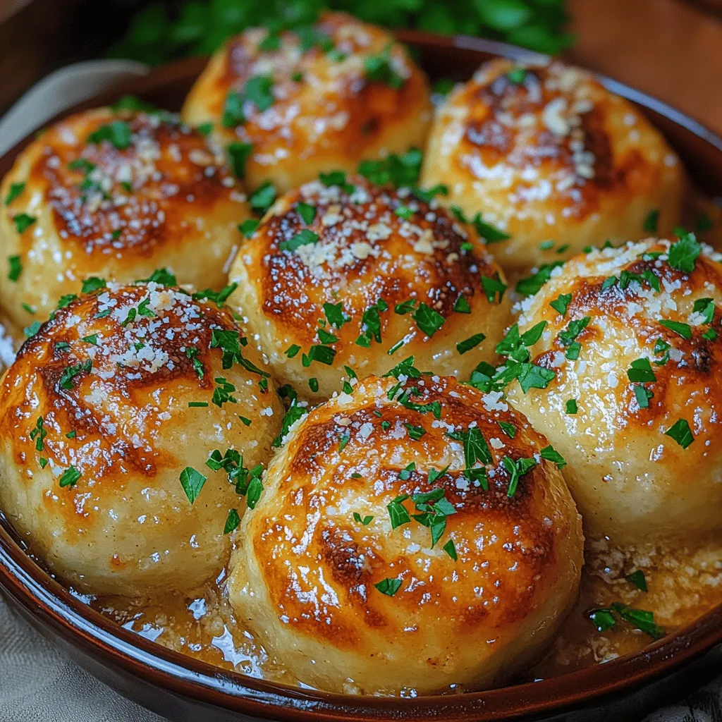 Golden Garlic Parmesan Pull-Apart Bread is a delightful dish that has captured the hearts and taste buds of many food lovers around the world. This scrumptious bread is not only a great accompaniment to meals but also serves as a fantastic appetizer or snack. Its origins can be traced back to the classic Italian bread-making traditions, where the emphasis on using fresh, high-quality ingredients plays a pivotal role in achieving the perfect loaf. The pull-apart style not only makes it visually appealing but also invites a communal dining experience, where friends and family can gather around the table, tearing off pieces of warm, buttery bread together.