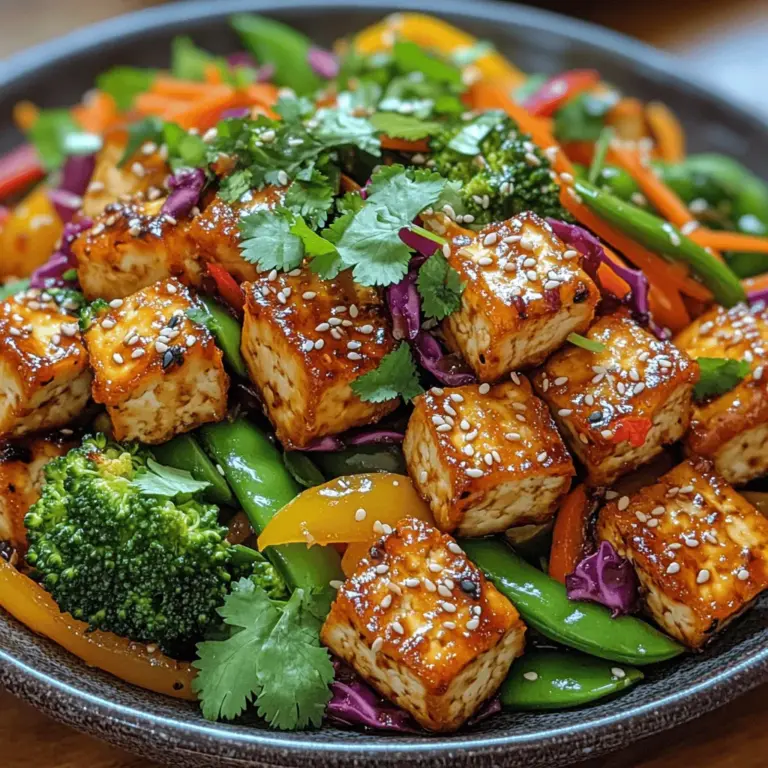 In the realm of quick and nutritious meals, the Crunchy Tofu Rainbow Stir-Fry stands out as a vibrant and satisfying option. This dish not only captivates the eye with its colorful array of vegetables but also tantalizes the taste buds with a delightful medley of flavors. The appeal of this stir-fry lies in its ability to combine the wholesome goodness of tofu and a variety of fresh vegetables, making it a perfect choice for anyone looking to enhance their diet.