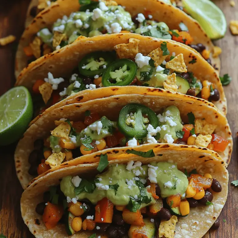 Tacos have become a staple in modern cuisine, transcending borders and appealing to a diverse range of palates. Their versatility, quick preparation, and ability to cater to various dietary preferences have solidified their place in not just street food culture but also in gourmet dining. From traditional meat-filled varieties to innovative plant-based versions, tacos have adapted to meet the needs of health-conscious eaters, food lovers, and everyone in between. One particular recipe that stands out in the realm of vegetarian tacos is Spicy Crunchy Veggie Tacos. These vibrant bites are not only packed with flavor but also offer a plethora of health benefits, making them an ideal choice for anyone looking to enjoy a delicious meal without compromising on nutrition.