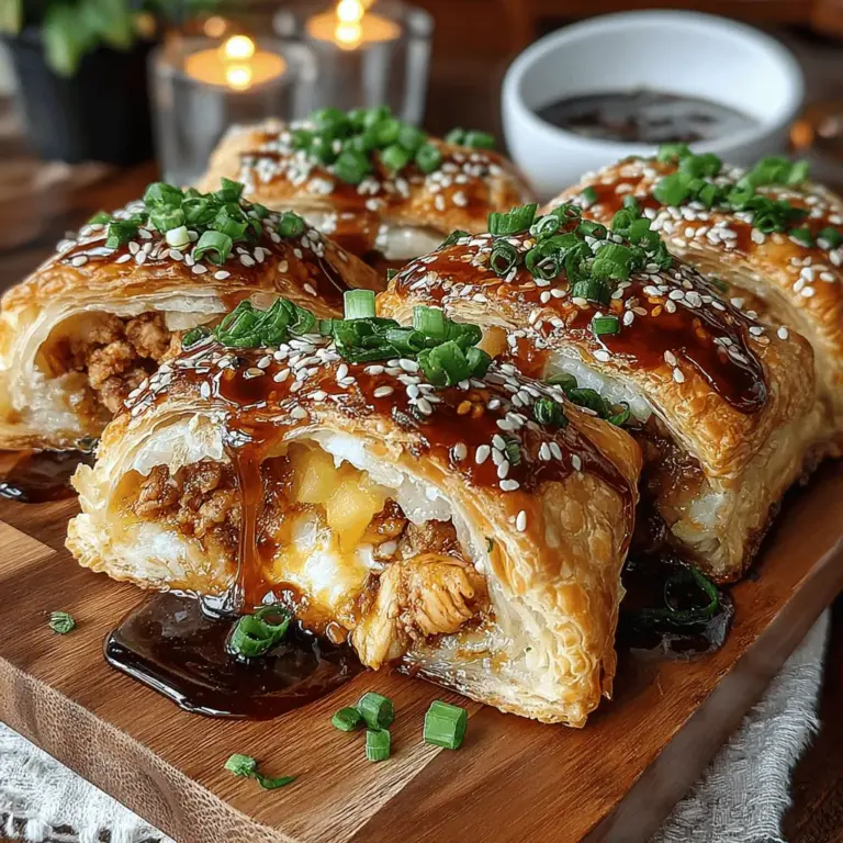 Puff pockets are a delightful culinary creation that brings joy to both the cook and the diner. With their flaky, buttery exterior and a variety of savory or sweet fillings, puff pockets can easily adapt to suit any occasion. Whether you are entertaining guests or preparing a quick weeknight dinner for the family, these pockets are an exciting way to present familiar ingredients in an innovative format. In this recipe, we spotlight the harmonious blend of sweet pineapple and savory chicken, resulting in a dish that is as satisfying to eat as it is fun to prepare.
