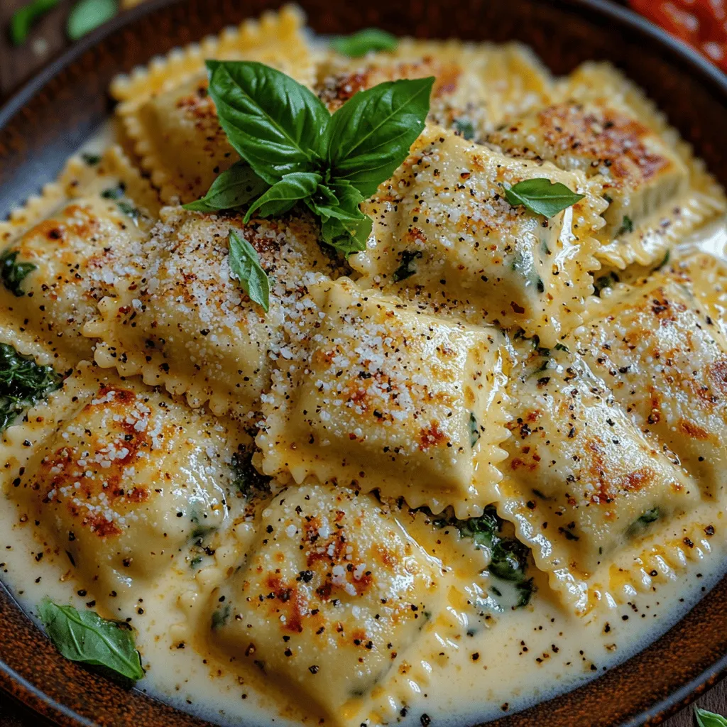 Luscious Creamy Spinach Ricotta Ravioli is a dish that beautifully marries tradition with modern culinary artistry. Originating from Italy, ravioli has been a staple in Italian cuisine for centuries, with its roots tracing back to the Middle Ages. As a form of stuffed pasta, ravioli can be filled with a variety of ingredients, but the combination of creamy ricotta and vibrant spinach creates a dish that is not only rich in flavor but also visually stunning. This delightful recipe not only satisfies the palate but also evokes a sense of comfort and nostalgia, making it a popular choice for family gatherings and special occasions.