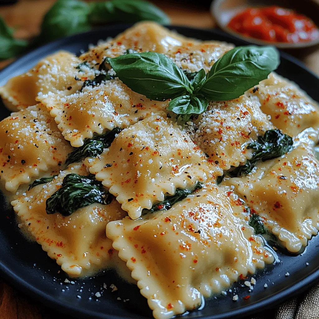 Luscious Creamy Spinach Ricotta Ravioli is a dish that beautifully marries tradition with modern culinary artistry. Originating from Italy, ravioli has been a staple in Italian cuisine for centuries, with its roots tracing back to the Middle Ages. As a form of stuffed pasta, ravioli can be filled with a variety of ingredients, but the combination of creamy ricotta and vibrant spinach creates a dish that is not only rich in flavor but also visually stunning. This delightful recipe not only satisfies the palate but also evokes a sense of comfort and nostalgia, making it a popular choice for family gatherings and special occasions.