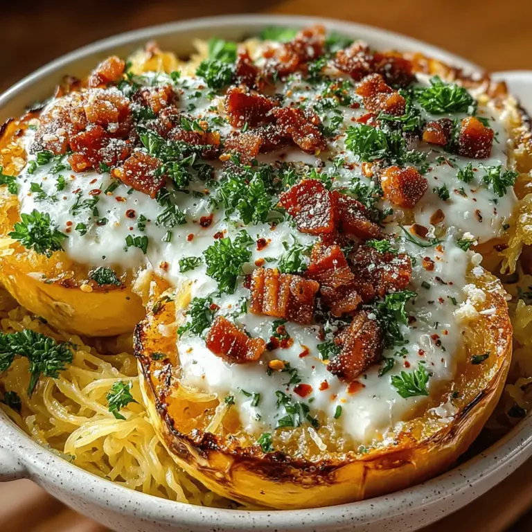 In recent years, spaghetti squash has surged in popularity as a low-carb alternative to traditional pasta. This unique vegetable, which transforms into noodle-like strands when cooked, has captured the attention of health enthusiasts and culinary adventurers alike. As more people seek out nutritious and satisfying meal options, spaghetti squash serves as an ideal canvas for a variety of dishes. One such dish that perfectly embodies this fusion of health and flavor is Spaghetti Squash Carbonara Bowls. This recipe offers a delicious twist on the classic Italian carbonara, incorporating wholesome ingredients without sacrificing taste.