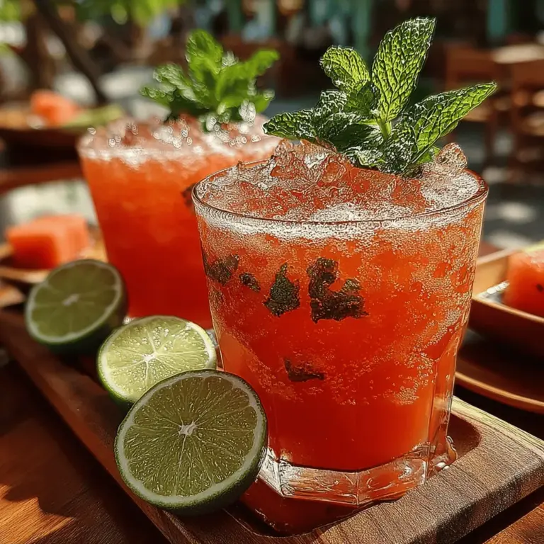 As the temperatures rise and the sun shines brighter, the craving for refreshing summer beverages becomes irresistible. There's something about sipping on a cold, revitalizing drink that instantly cools you down and elevates your spirits. One standout option for those sizzling summer days is the Watermelon Mint Slush. This delightful concoction not only quenches your thirst but also brings together the vibrant flavors of fresh watermelon, aromatic mint, and zesty lime. Perfect for outdoor gatherings or a simple afternoon refreshment, this slush is both easy to make and incredibly satisfying.