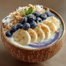 The Berry Bliss Chia Smoothie Bowl is not just a meal; it’s a vibrant culinary experience that celebrates the wholesome goodness of nature. This delightful dish serves as a perfect breakfast or a refreshing snack, offering a blend of flavors and textures that can brighten any moment of your day. With its stunning presentation of rich, purple hues from frozen blueberries and the creamy texture lent by bananas, this smoothie bowl is as visually appealing as it is nutritious.
