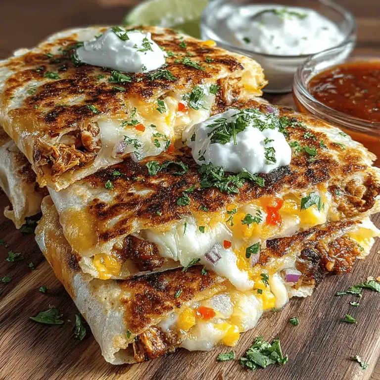 Grilled Chicken Quesadillas are more than just a simple meal; they are a beloved staple in many households across the globe, celebrated for their delightful blend of flavors and textures. This dish is a fantastic example of culinary versatility, making it an excellent choice for a variety of occasions. Whether you're hosting a casual dinner with friends, preparing a quick family meal, or looking to impress at a gathering, grilled chicken quesadillas can be effortlessly adapted to suit any setting. Their appeal lies not only in their taste but also in their ease of preparation, allowing both novice cooks and seasoned chefs to create a satisfying dish in under an hour.