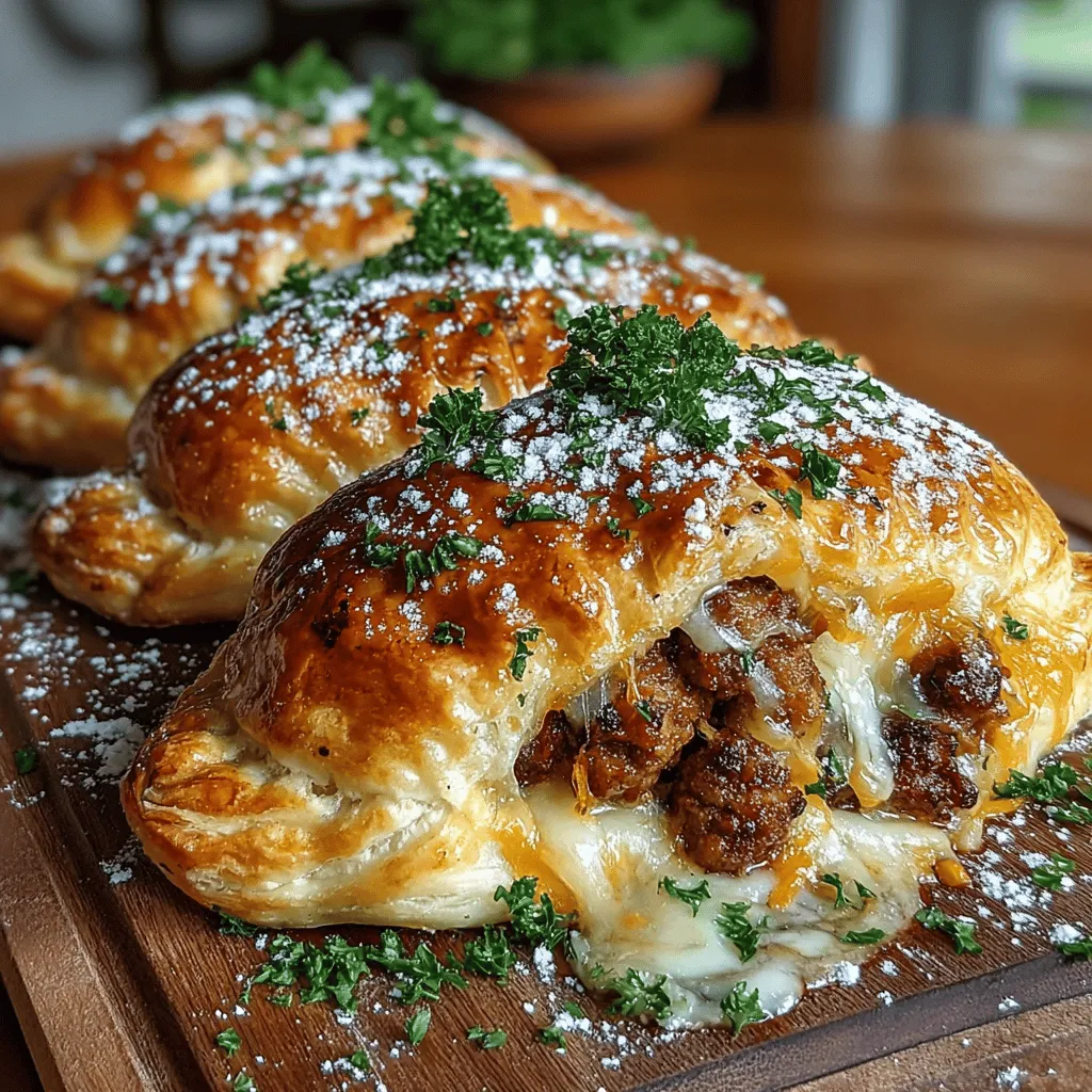 Hand pies are a delightful culinary creation that offers a world of possibilities. These portable pastries can be filled with an array of ingredients, making them suitable for any occasion, from casual snacks to elegant appetizers. One particularly enticing version is the savory sausage and mushroom hand pie, which combines the robust flavors of pork sausage and earthy cremini mushrooms enveloped in a flaky puff pastry. This recipe not only tantalizes the taste buds but also serves as a practical solution for gatherings, family dinners, or meal prep, allowing you to enjoy a gourmet experience with minimal fuss.