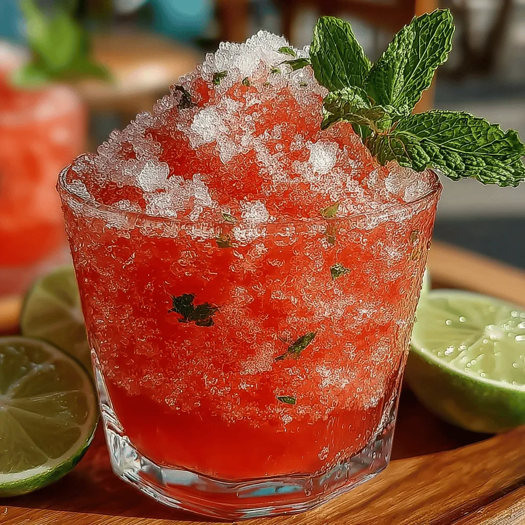 At the heart of the Chilly Tropical Bliss Frozen Watermelon Slush is watermelon, a quintessential summer fruit known for its hydrating properties. Composed of approximately 92% water, watermelon is an excellent choice for staying hydrated during hot summer days. Beyond its hydration benefits, watermelon is rich in vitamins A and C, both of which are essential for skin health and immune support. Moreover, its natural sweetness means there’s no need for excessive added sugars, allowing the slush to retain its refreshing essence while being a healthier option for all ages.
