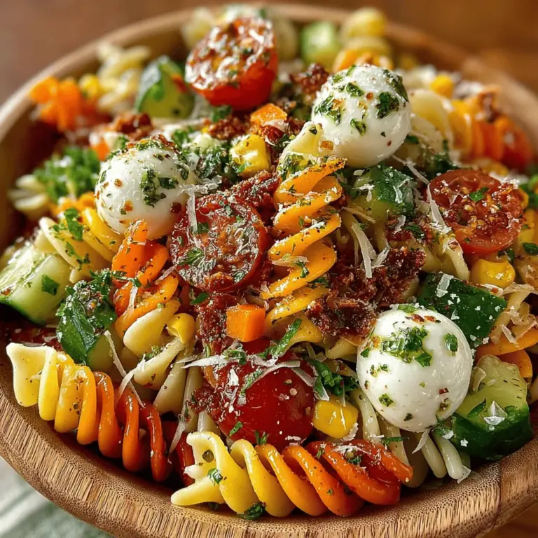 Rainbow Pasta Salad is a delightful culinary creation that captivates the eye and tantalizes the taste buds. Bursting with vibrant colors and a medley of fresh ingredients, this dish is not only visually appealing but also a nutritious option for those seeking a refreshing meal. Whether you are hosting a potluck, enjoying a sunny picnic, or preparing a family gathering, Rainbow Pasta Salad offers versatility that can accommodate various occasions. Its blend of textures and flavors makes it an ideal choice for meal prep, ensuring that you have a delightful dish ready to go throughout the week.