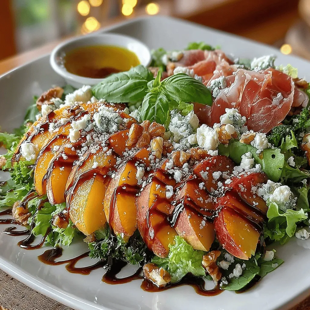 When it comes to summer salads, few combinations can rival the delightful contrast of sweet and savory flavors found in the Easy Peach & Prosciutto Salad. This dish not only tantalizes the taste buds but also embodies the spirit of the season, showcasing the juicy, sun-ripened peaches that make their grand entrance during warmer months. The marriage of succulent peaches with the salty richness of prosciutto creates a flavor profile that is both refreshing and indulgent. This salad is perfect for a light lunch, an elegant appetizer, or a side dish at a summer gathering.
