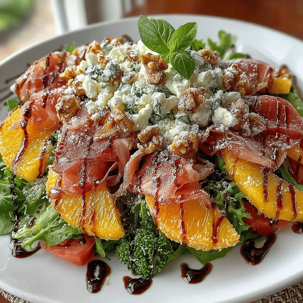 When it comes to summer salads, few combinations can rival the delightful contrast of sweet and savory flavors found in the Easy Peach & Prosciutto Salad. This dish not only tantalizes the taste buds but also embodies the spirit of the season, showcasing the juicy, sun-ripened peaches that make their grand entrance during warmer months. The marriage of succulent peaches with the salty richness of prosciutto creates a flavor profile that is both refreshing and indulgent. This salad is perfect for a light lunch, an elegant appetizer, or a side dish at a summer gathering.