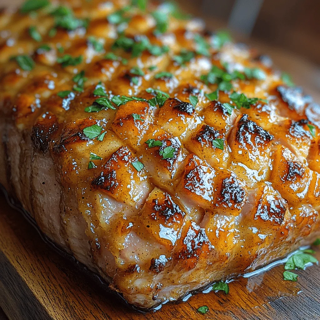 When it comes to holiday feasts or special occasions, few dishes evoke the same sense of warmth and celebration as a perfectly glazed ham. Our Ginger Honey Glazed Ham is not just a recipe; it's a centerpiece that brings family and friends together around the table. This dish is renowned for its sweet and savory flavor profile, combining the rich, smoky taste of ham with the zesty brightness of ginger and the sweetness of honey. It's an indulgent dish that is as beautiful to present as it is to savor.