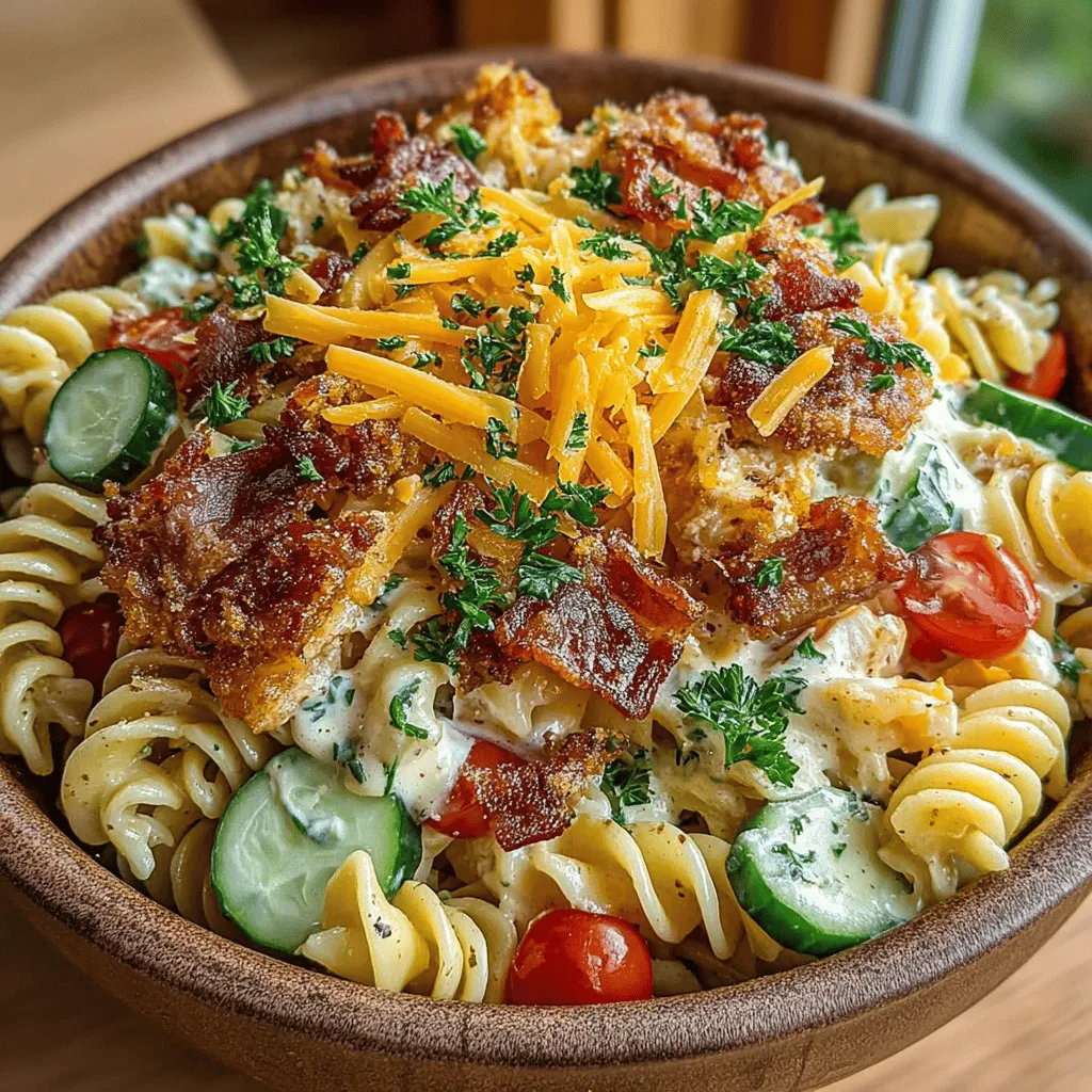 Chilled Chicken Bacon Ranch Pasta Bowls are a delectable fusion of flavors and textures that make for the perfect summer meal. This dish not only tantalizes the taste buds with its savory notes of ranch seasoning and crispy bacon but also offers a satisfying crunch from fresh vegetables. Ideal for meal prep or serving at summer gatherings, this pasta salad is a crowd-pleaser that can be enjoyed by everyone, from busy families to health-conscious individuals.