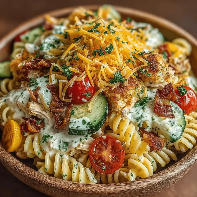 Chilled Chicken Bacon Ranch Pasta Bowls are a delectable fusion of flavors and textures that make for the perfect summer meal. This dish not only tantalizes the taste buds with its savory notes of ranch seasoning and crispy bacon but also offers a satisfying crunch from fresh vegetables. Ideal for meal prep or serving at summer gatherings, this pasta salad is a crowd-pleaser that can be enjoyed by everyone, from busy families to health-conscious individuals.