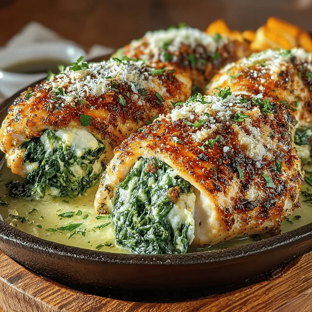 To create delicious and visually appealing Savory Spinach and Feta Stuffed Chicken, start by preparing your chicken breasts correctly. Begin with boneless, skinless chicken breasts for a tender and juicy outcome. It’s essential to create pockets in the chicken breasts safely to hold the stuffing.
