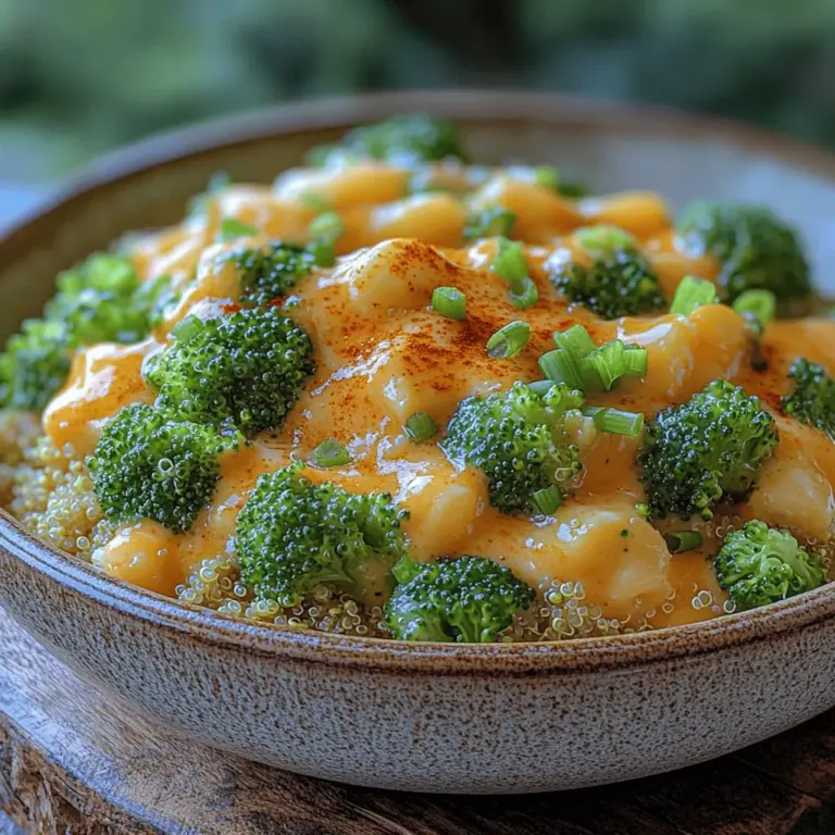 In today's fast-paced world, finding the right balance between convenience and nutrition can be quite challenging. Enter Creamy Broccoli Cheddar Quinoa, a dish that embodies both simplicity and richness in flavor. This recipe not only caters to those seeking a quick meal but also delivers a nutritious punch, making it an ideal choice for health-conscious individuals and busy families alike. With its delightful combination of creamy textures and vibrant flavors, this dish is sure to satisfy your taste buds while nourishing your body.
