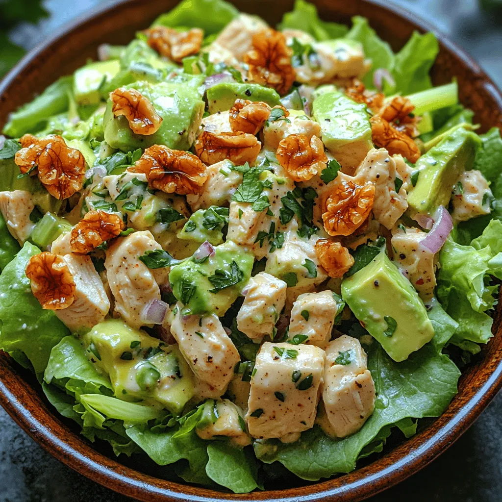 The Creamy Avocado Chicken Salad is not just another recipe; it’s a delightful fusion of taste and nutrition that has gained popularity for good reason. This dish is perfect for those seeking a quick, wholesome meal that doesn’t compromise on flavor. With its rich combination of protein-packed chicken, creamy avocado, and zesty Greek yogurt, this salad is both satisfying and versatile, making it an excellent option for lunch, dinner, or even as a meal prep choice for the week.